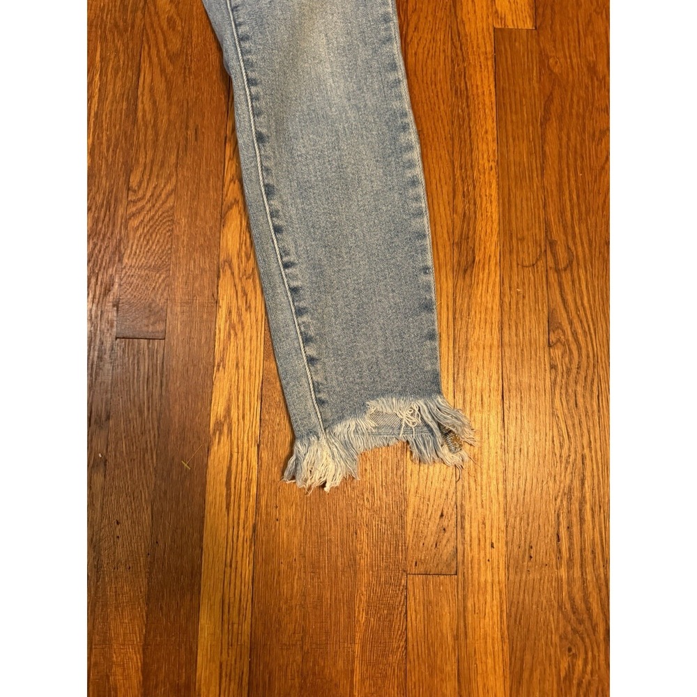 Judy Blue Jeans Women 7/28 Skinny Fit Fray Hem Medium Wash Stretch Denim 27x25 - Picture 2 of 10